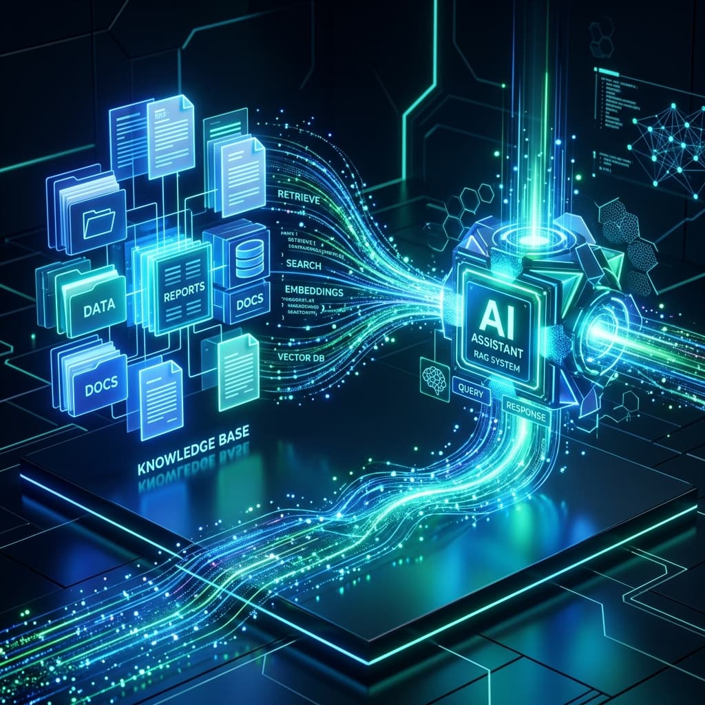 Secure RAG AI assistant retrieving company documents and folders for small businesses
