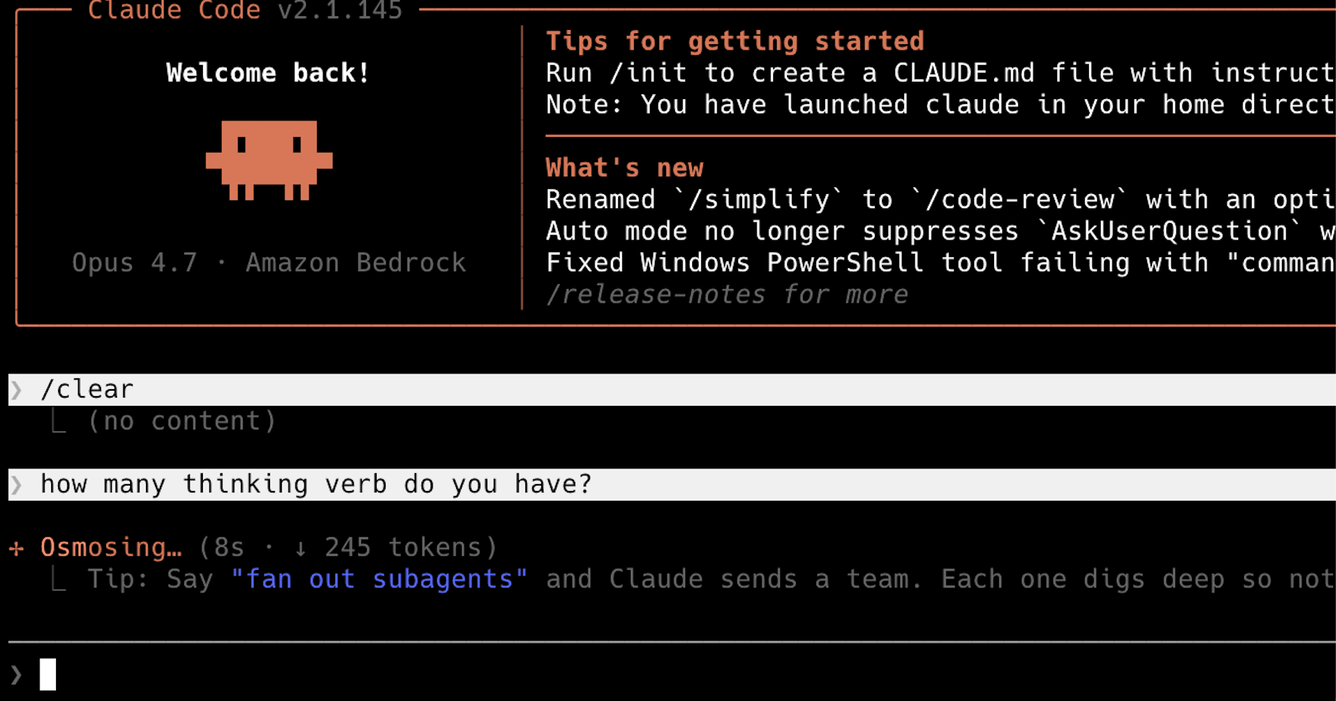 Sleek abstract illustration of a terminal screen showing glowing AI thinking text